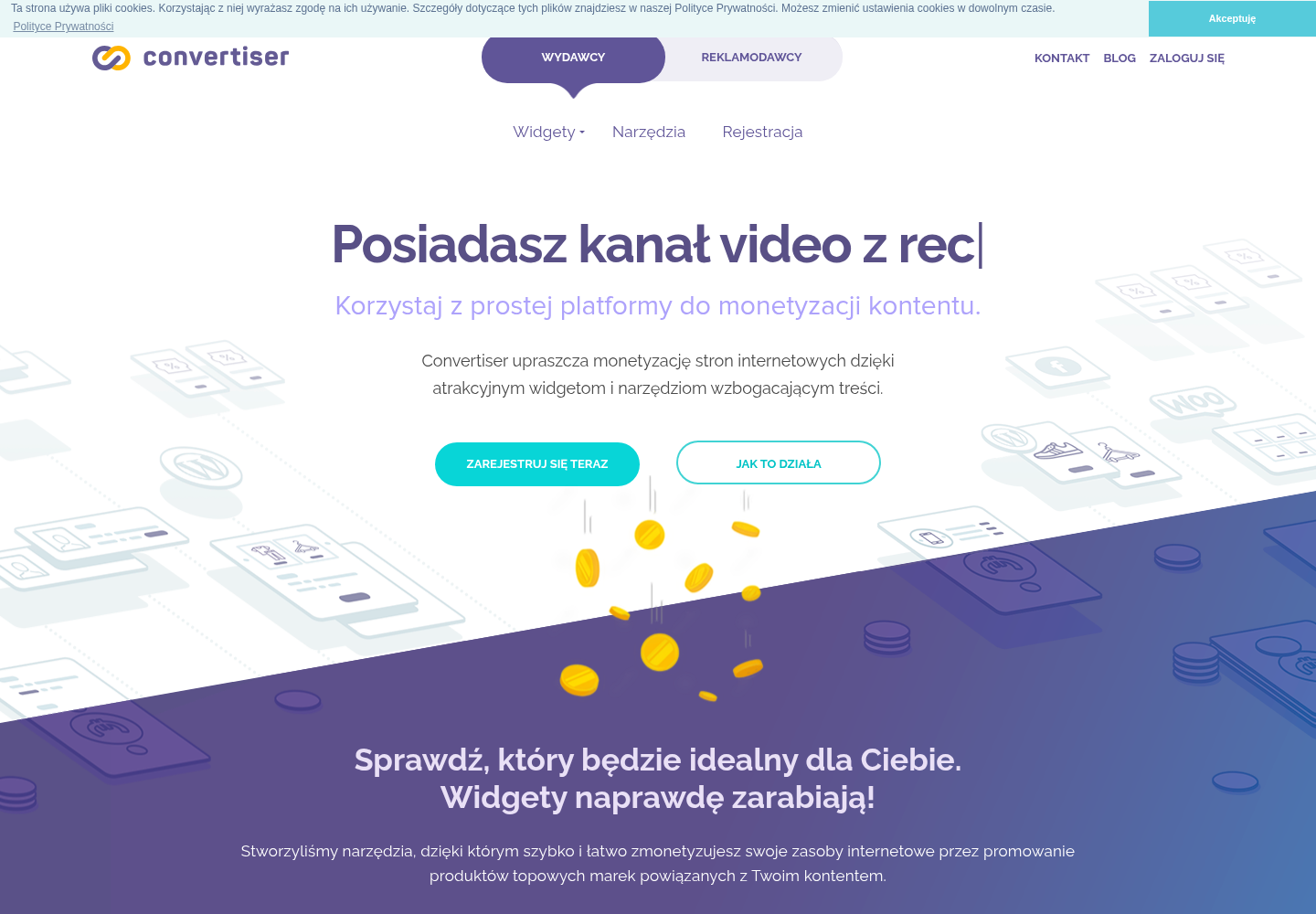 Zrzut oficjalnej strony Convertiser