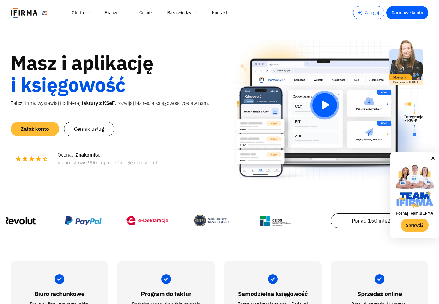 Zrzut oficjalnej strony iFirma
