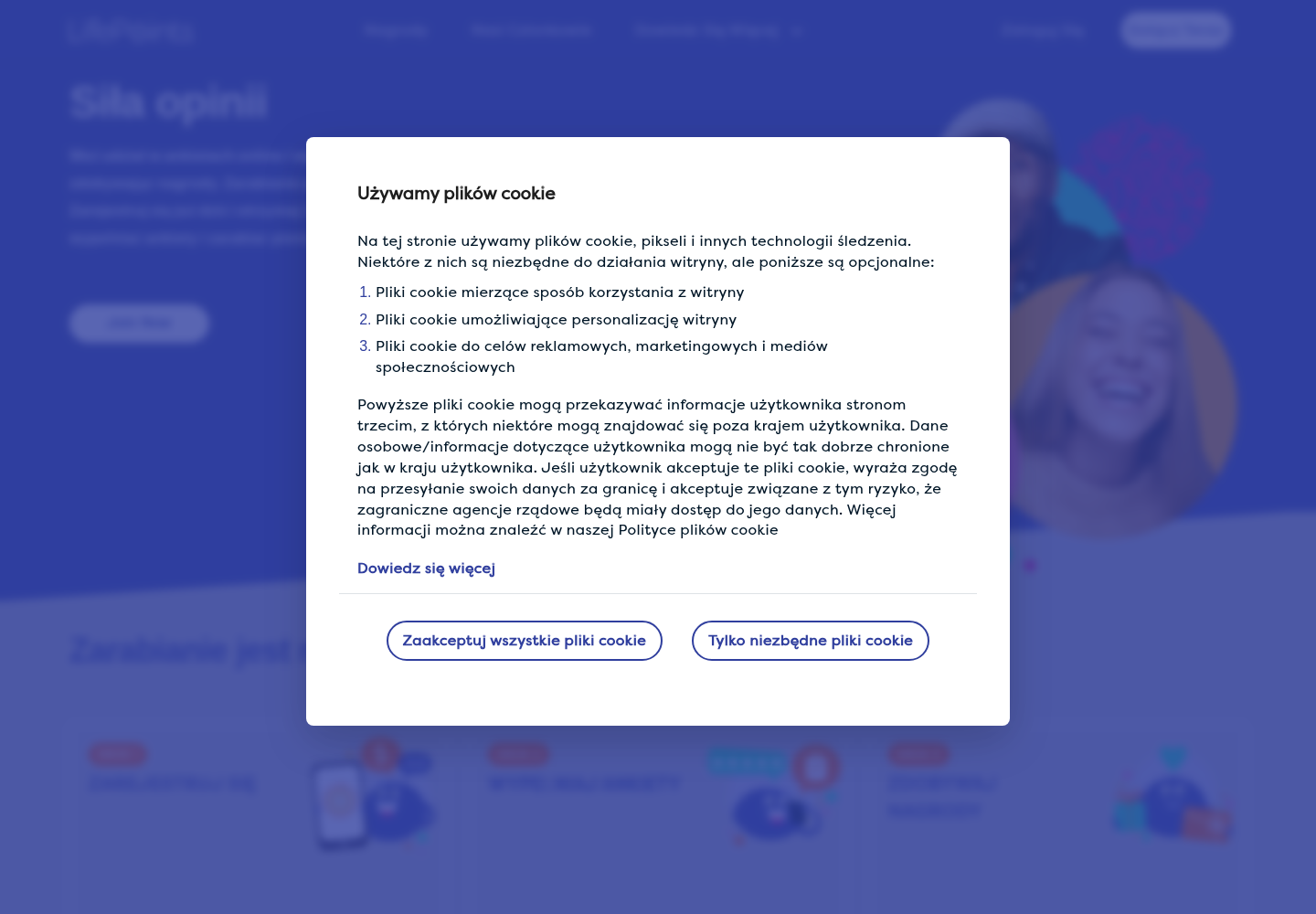 Zrzut oficjalnej strony LifePoints
