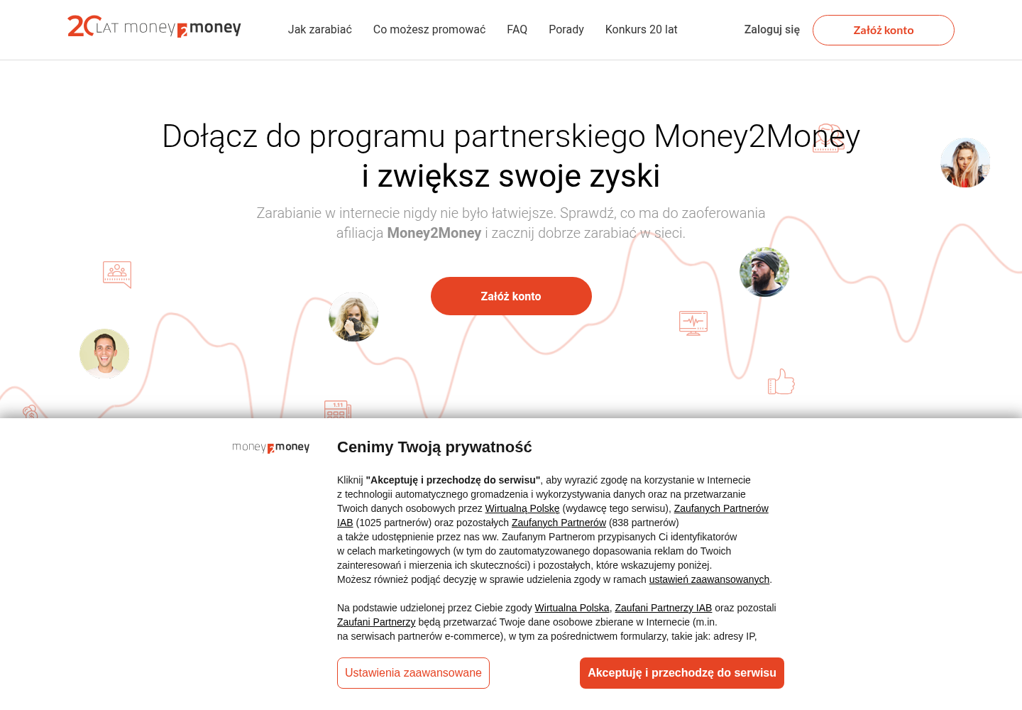 Zrzut oficjalnej strony Money2Money