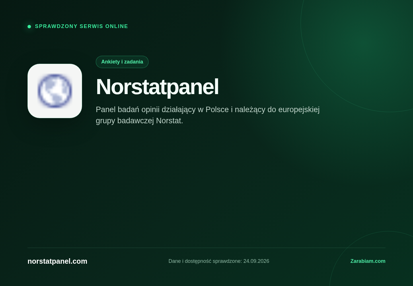 Zrzut oficjalnej strony Norstatpanel