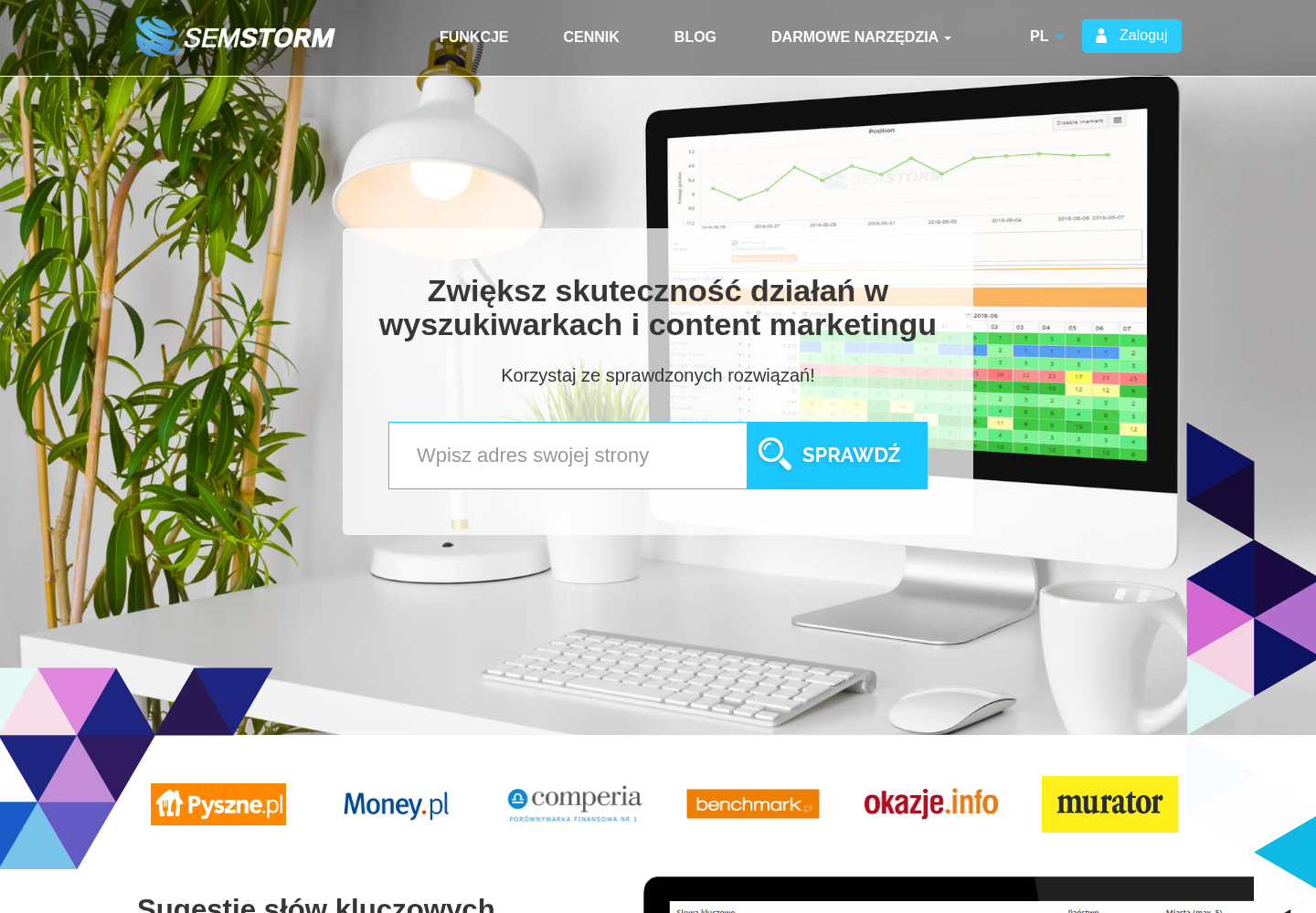 Zrzut oficjalnej strony SEMSTORM
