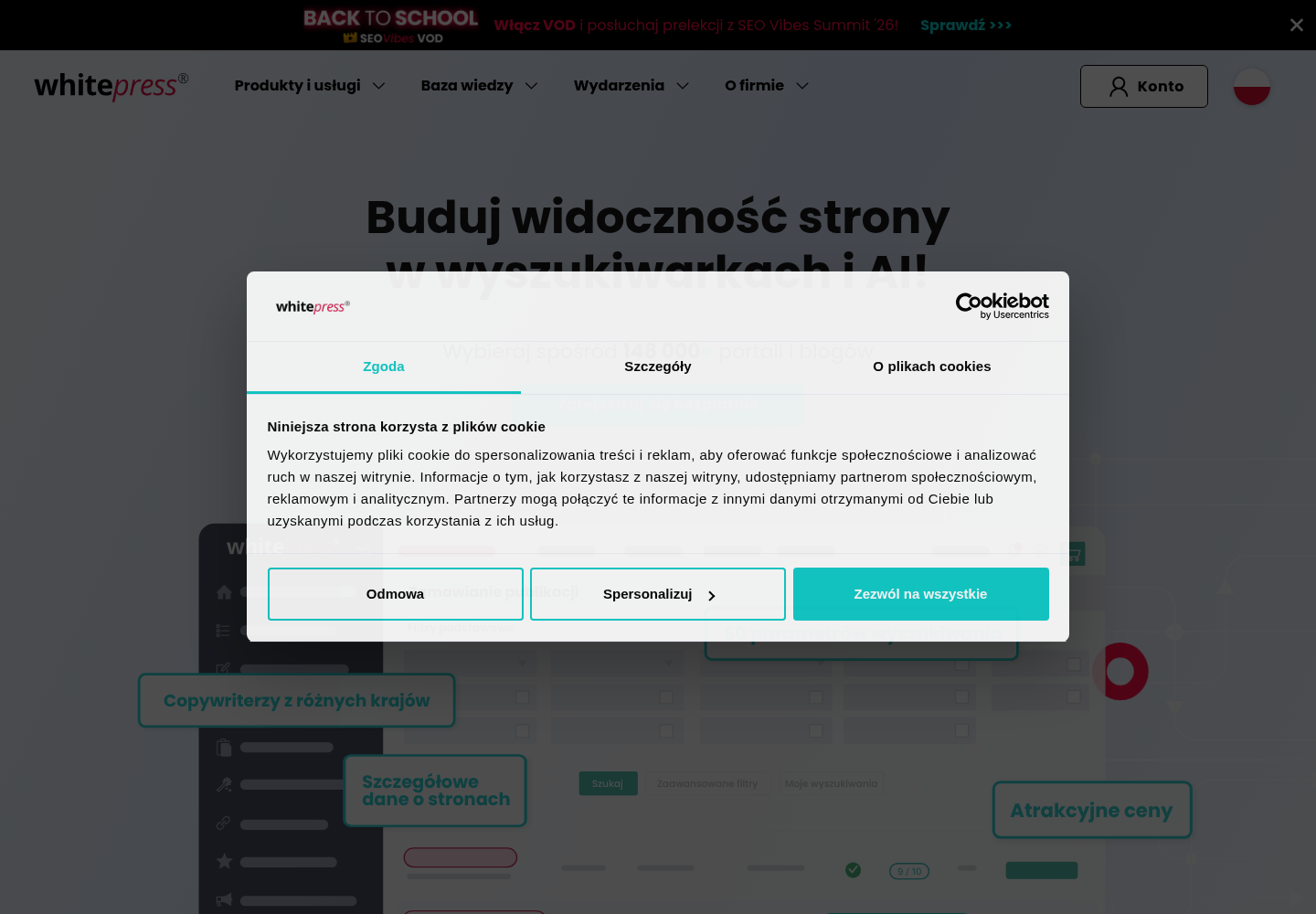 Zrzut oficjalnej strony WhitePress