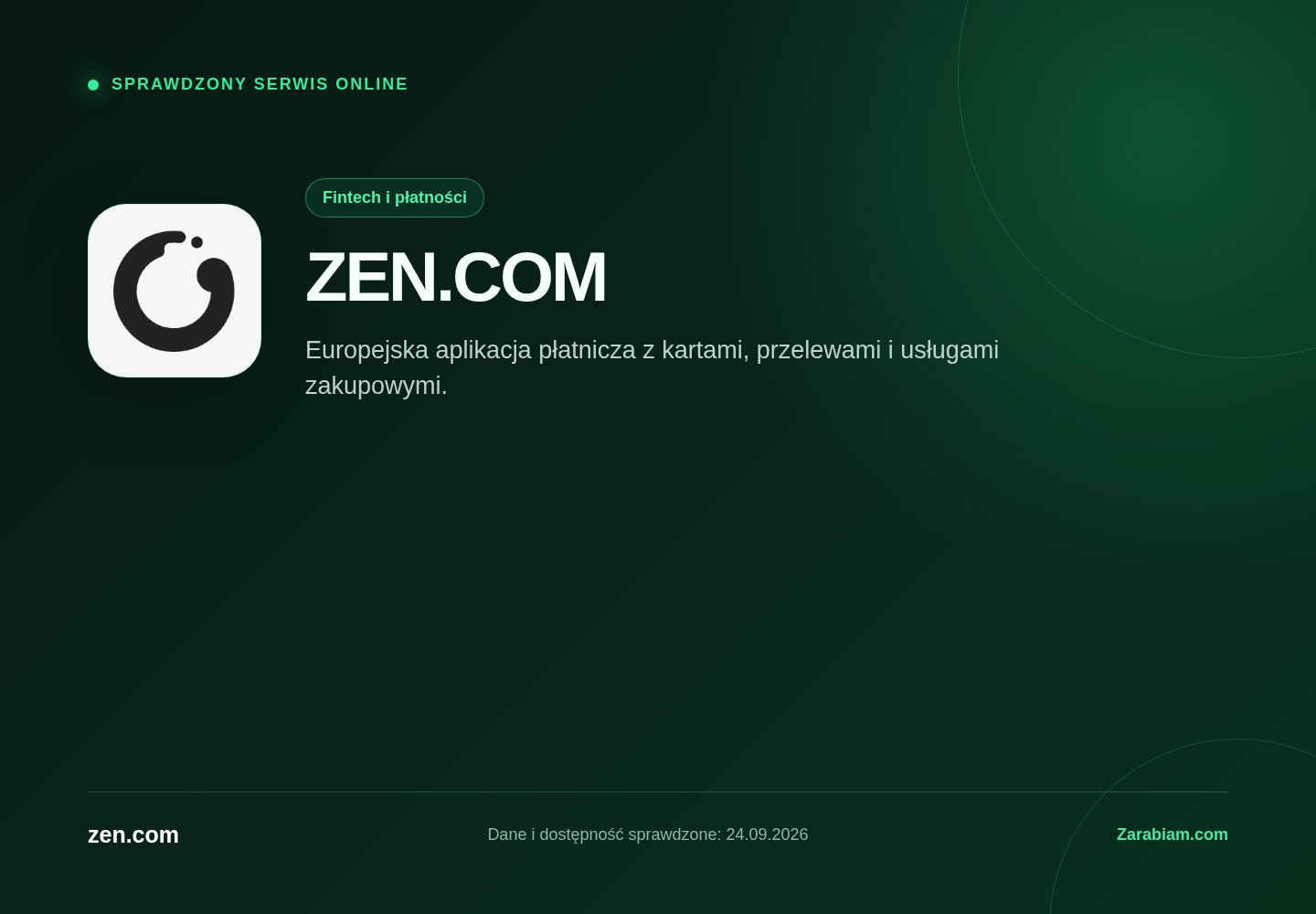 Zrzut oficjalnej strony ZEN.COM